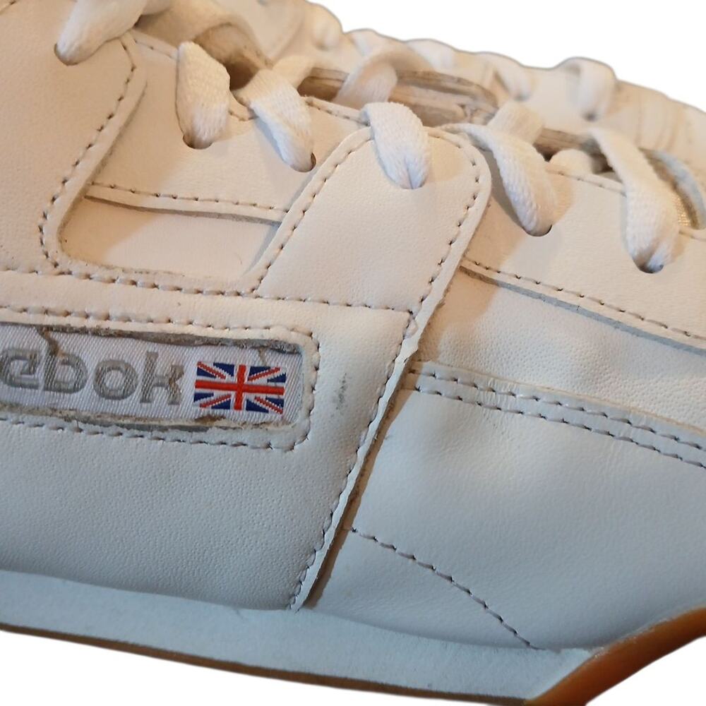 Reebok Workout Plus Full Grain Leather Men's Sneakers White Gum US Sz 10.5 READ - Picture 11 of 15